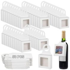 white wine bottle holder with 10 bottles in it and 20 pieces of empty wine glasses