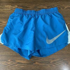 Nike Dri-Fit Running Shorts Size Small Blue. Preowned/used condition Nike Blue Athletic Shorts With Built-in Shorts, Blue Nike Athletic Shorts, Summertime Outfits, Lululemon Shorts, Running Shorts, Comfy Outfits, Nike Dri Fit, Dri Fit, Fashion Inspo