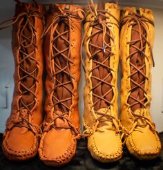 Handmade Leather Moccasin Boots Elkskin Buckskin Hunting - Etsy Canada Knee High Moccasins, Moccasins Boots, Handmade Moccasins, Buffalo Boots, Boots For Woman, Festival Boots, Hunting Boots, Moccasin Boots, Hiking Boots Women