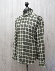 Yves Saint Laurent YSL check shirt white green Size L - 100% Cotton - Logo on the chest - Size on tag M fit like L/XL Excellent used condition, without any defects! PLEASE CHECK MEASUREMENTS!! pit2 pit: 24" inches \ 61 cm length on the back: 31'4" inches \ 80 cm shoulders: 19'6" inches \ 50 cm sleeve from shoulder: 24" inches \ 61 cm If u have any questions please contact me before purchase Mens Check Shirt, Check Shirt Man, Mens Oxfords, Cotton Logo, Check Shirt, Shirt White, White Green, Yves Saint Laurent, Ukraine