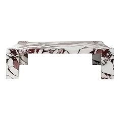 a white and black marble bench on a white background