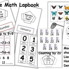 the printable math lapbook for students to practice numbers and counting with their own hands