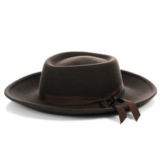 Dark Brown Wide Brim Fedora - Earp Mens Dress Hats, Brown Fedora, Tall Hat, Felt Crown, Occasion Hats, Mens Hat, Wide Brim Fedora, Old World Style, Dress Hats