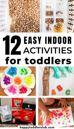 Indoor Activities for Toddlers (at home!) | Happy Toddler Club Activities For Toddlers At Home, Activities To Do With Toddlers, Easy Indoor Activities, Nanny Activities, Summer Activities For Toddlers, Toddler Sensory Bins, Quarantine Activities, Organic Ice Cream, Outdoor Activities For Toddlers