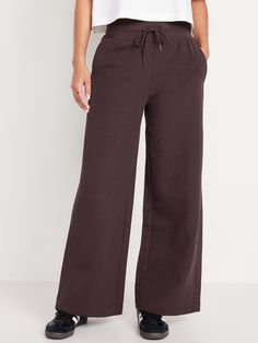 drawcord waist on-seam pockets pull-on style extra high waist is 1" higher than standard high rise sits above belly button loose thigh 29 1/2" regular inseam 27 1/2" petite inseam 32 1/2" tall inseam models are approx.  5'9" and wear sizes s (4), l (12), and xl (18)machine wash according to the care instruction label