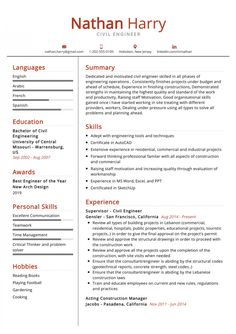 a professional resume template with red accents on the front and back cover, including an orange accent