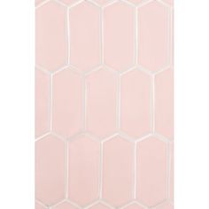 pink hexagonal tiles with white lines on them