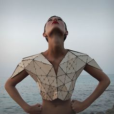 Dezeen - Page 3 of 635 - architecture and design magazine Mode Origami, Wearable Architecture, Structured Fashion, Architectural Fashion, Fashion Magazine Design, Origami Fashion, Sculptural Fashion, Geometric Fashion, 3d Fashion