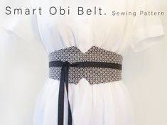 Obi Belt Pattern, Belt Sewing Pattern, Easy English, Collars Diy, Traditional Japanese Kimono, Fabric Sewing Patterns, Obi Belt, Diy Sewing Pattern, Corset Belt