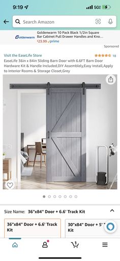 an image of a door with the text, how to build a barn door and track kit