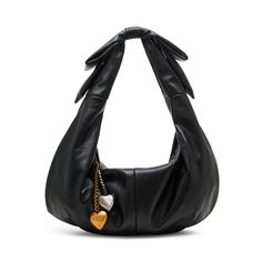 PRICES MAY VARY. 15"L x 8"D x 5"H 16" Drop shoulder strap zip closure Double heart dangle zipper puller Interior backwall zipper pocket Gothic Bag, Handbag Outfit, Black Clothing, Black Leather Purse, Betsey Johnson Bags, Double Heart, Boston Bag, Black Purses, Gothic Lolita