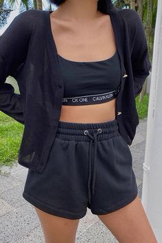 Item Type: ShortsMaterial: CottonPattern: SolidLength: ShortsClosure Type: Elastic WaistColor: Black. Gray. YellowSize: S.M.L Size(cm) Pants Length Waist Hip S 28.5 67 100 M 29.5 71 104 L 31 77 110 Black Athleisure Bottoms For Summer, Chic Black Shorts For Loungewear, Black Athleisure Pants For Summer, Black High-waisted Loungewear Shorts, Black High-waisted Shorts For Loungewear, Black High-waisted Lounge Shorts, Trendy Black Bottoms For Leisure, Black High Waist Shorts For Loungewear, Sporty Black Bottoms For Day Out