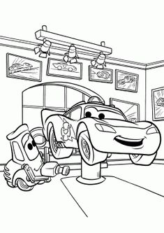 the cartoon cars coloring pages for kids