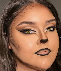 Halloween Makeup Tutorial Easy, Cat Halloween Makeup, Halloween Makeup Clown, Holloween Makeup, Cat Makeup Halloween, Halloween Makeup Diy