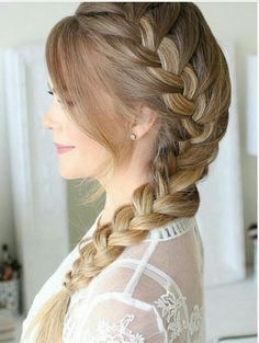 Side French Braid, Long Braided Hairstyles, Side French Braids, Side Braid Hairstyles, Braid Hairstyle, Prom Hairstyles For Long Hair, Back To School Hairstyles, Braid Hairstyles