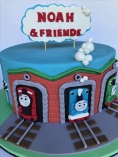 a thomas the tank engine birthday cake for noah and friends