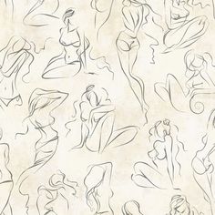 a drawing of nude women sitting and standing