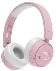 the hello kitty headphones are pink and white