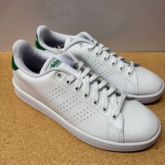 Brand New With Box Adidas Sneakers With Perforated Toe Box And White Sole, Adidas Green Sneakers With Breathable Toe, Adidas Green Sneakers With Perforated Toe Box, Classic Adidas Sneakers With Perforations, Adidas Skate Shoes With Perforated Toe Box, Adidas Sam Smith, Adidas Deerupt, Adidas Busenitz, Yeezy Boots