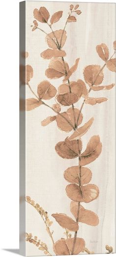 an image of a plant with brown leaves on white canvas wall art print by person