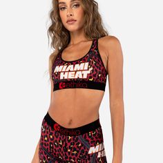 90% Polyester 10% Spandex Standard fit Machine wash cold | Ethika Miami HEAT Sports Bra, Size: XL Bra Size Guide, Camo Leggings, Miami Heat, Sports Bra Sizing, Boy Shorts, Miami, Sports Bra, 404 Not Found, Unique Designs