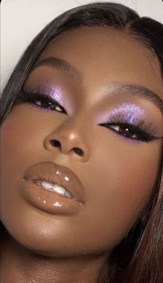 Purple Makeup Looks, Mekap Mata, Brown Girls Makeup, Makeup For Black Skin, Brown Skin Makeup, Purple Makeup, Smink Inspiration, Makeup Aesthetic