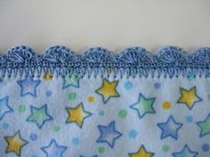 blue and yellow stars ruffled valance with scalloped edges on white background