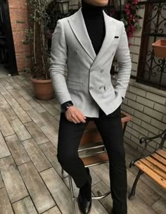 Mens Casual Suits, Blazer Outfits Men, Formal Men Outfit, Mens Fashion Blazer, Men Fashion Casual Shirts, Dress Suits For Men, Formal Mens Fashion, Mens Fashion Edgy, Designer Suits For Men