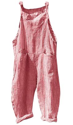 PRICES MAY VARY. Cotton linen jumpsuits for women/ Thin and lightweight thickness, soft and breathable to wear in spring and summer Striped linen pants women overalls loose fit/ Oversized overalls for women loose fit and casual style Features for striped overalls: Stripes print pin stripe pant women/ 2 Side pockets/ Straps/ Wide leg lounge pants slacks/ patchwork overalls/ Thin fabric/ Striped Color- red gingham pants overalls, grey, green, blue, plaid black, blue and white striped linen pants, Womens Business, Bangs Long, Jumpsuit Casual, Wedding Jumpsuit, Couture Mode, Jumpsuit Outfit, Linen Jumpsuit, Casual Hairstyles, Hair Wedding