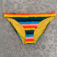 Xhilaration Women Underwear Large Size Multicolor Bikini Panties Approximate Measurement Width: 15 Inch Outseam: 9.5 Inch Bottoms: 11.5 Inch Fun Multicolor Bottoms For Poolside, Casual Multicolor Bottoms For Sunbathing, Multicolor Color Block Bottoms For Poolside, Pink Red, Large Size, Red, Pink, Color