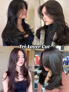 Butterfly Haircut Side Part, U Shape Haircut, Shape Haircut, Pretty Hair Cuts, Cut Bangs, Aesthetic Hairstyles, Hair Style Korea, Hair Inspiration Long, Hairstyle Names