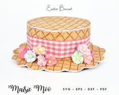 Easter Bonnet - Maisie Moo Top Hat Fascinator, Easter Tops, Hat Template, Mini Hat, Craft Foam, Hat Fascinator, Easter Bonnet, Glitter Canvas, Easter Hair Bow