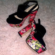 Brand New, Never Been Worn Platform Heels, Black Pink, Women Shoes, Brand New, Heels, Pink, Women Shopping, Black, Color