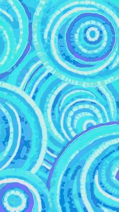 an abstract blue background with circles and waves