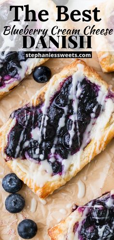 the ultimate blueberry vanilla danish is made with fresh blueberries and cream cheese