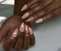 Nude with a touch of gold 🥰 #softgel #softgeltips #gelx #luxury #luxurynails Gold And Nude Nails, Gel Tips, Luxury Nails, Touch Of Gold, Gold Nails, Nude Nails, Nails Nails, Nails Art, Stylish Nails