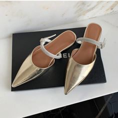 CHIKO Kailyn Pointy Toe Block Heels Clogs/Mules Shoes Luxury Mules With Contrasting Block Heel, Elegant Slip-on Block Heel Mules, Luxury 4-inch Heel Closed Toe Mules, Luxury Slip-on Mules With Reinforced Heel, Chic Gold Mules With 4-inch Heel, Mules Shoes Heels, Clogs And Mules, Clog Heels, Mules Shoes