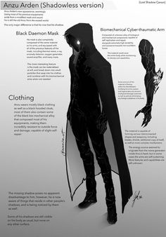 an info sheet describing the various types of clothing