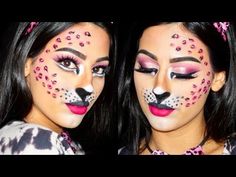 Almost every year, we wait until the very last minute to purchase a Halloween costume and end up running to Party City to find the very last pair of cat ears. Lisa Frank Leopard, Leopard Makeup Halloween, Cat Costume Makeup, Black Cat Makeup, Cheshire Cat Makeup, Lion Makeup, Cat Makeup Tutorial, Dramatic Winged Eyeliner, Simple Cat Makeup