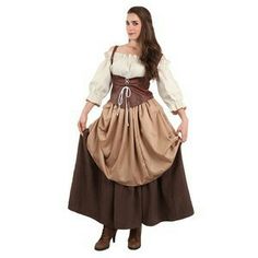 Peasant Dress Costume, Medieval Clothing Women, Peasant Costume, Scottish Clothing, Medieval Clothes, Pirate Outfit, Middle Age Fashion