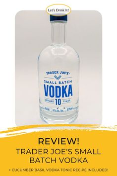 a bottle of vodka sitting on top of a table