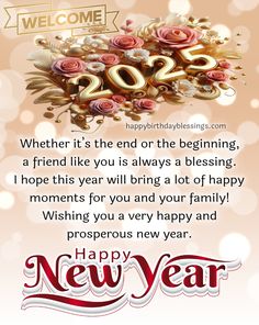 a happy new year greeting card for someone