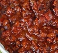 a close up of food in a bowl on a table