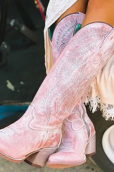 Knee High Cowboy Boots, Pink Cowboy Boots, Pink Cowgirl Boots, Pink Cowboy, Womens High Boots, Pink Cowgirl, Pink High Heels, Spring Boots, Western Boots Women