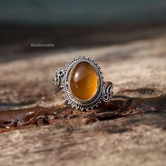 Yellow Agate Gemstone Ring, Filigree Ring, Handmade Ring, 925 Sterling Silver Ring, Silver Stone Ring, Wedding Ring Anniversary Gift For Her Metal: 925 Sterling Silver Gemstone : Yellow Agate Stone Color : Yellow Stone Shape : Oval Stone Setting: Bezel Benefits of wearing Agate:- Yellow Agate or Peela Hakik strengthens heart, provides courage, detoxifies system, reduces temperature, sharpens sight, gives balance, eloquence, vitality and joy, brings prosperity, elevates self esteem, aids in reoxy Amber Crystal Ring With Gemstone, Amber Crystal Round Ring, Spiritual Citrine Gemstone Rings, Silver Carnelian Rings Spiritual Style, Silver Carnelian Spiritual Ring, Oval Citrine Ring With Stone Setting, Spiritual Round Citrine Rings, Spiritual Citrine Round Rings, Handmade Moonstone Ring For Anniversary