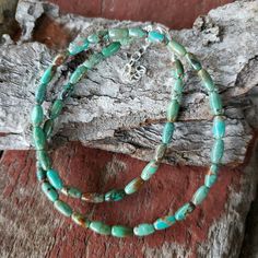 Artisan Green Turquoise Single Strand Necklace, Southwestern Single Strand Green Turquoise Necklace, Southwestern Green Single Strand Turquoise Necklace, Green Turquoise Single Strand Necklace, Green Single Strand Turquoise Necklace, Blue Turquoise Necklace, Natural Shades, Beaded Necklaces, Green Turquoise