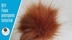 a close up of an animal's fur with the words diy faux pompom