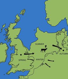 an image of a map that shows the locations of different places in england and scotland