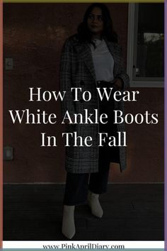 Transform your chic fall wardrobe with my latest chic fall looks blog post on how to wear white ankle boots for an elegant and stylish look. From white Chelsea boots outfits to white heeled ankle boots outfits, this fall ankle boots outfits styling guide will help you create a casual and polished look. Click the link to read more today! Styling White Boots Winter, Cream Boots Outfit Black Women, White Ankle Boots Outfit Winter, Cowboy Ankle Boots Outfit, Heeled Ankle Boots Outfit, Corporate Office Outfits, White Ankle Boots Outfit, Ankle Boots Outfit Fall, Chelsea Boots Outfits