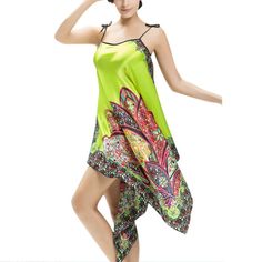 Color: green, Size: one-size Printed Summer Sleepwear For Bedtime, Multicolor Spring Nightgown For Loungewear, Multicolor Nightgown For Spring Pajama Party, Multicolor Printed Sleepwear For Sleepover, Multicolor Nightgown For Pajama Party In Spring, Multicolor Spring Nightgown For Pajama Party, Multicolor Summer Nightgown For Pajama Party, Spring Multicolor Nightgown For Pajama Party, Green Spring Sleepwear For Bedtime